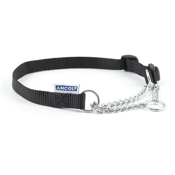 Ancol Nylon and Check Chain Collar 35-45cm