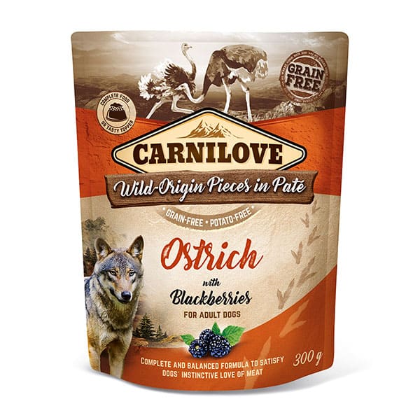 Carnilove Ostrich and Blackberries 300g Pouch