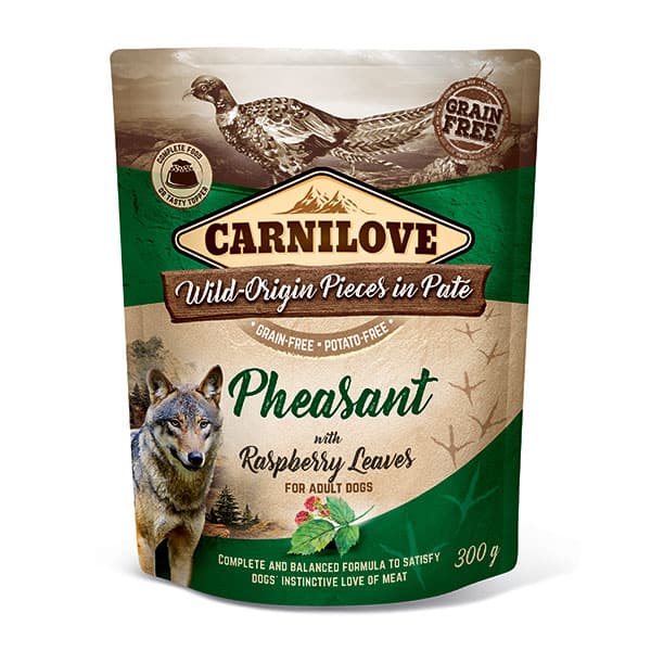 Carnilove Pheasant and Raspberry Leaves 300g Pouch