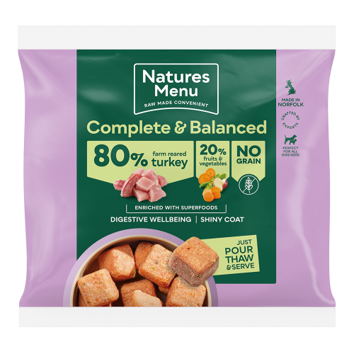 Natures Menu 80/20 Frozen Nuggets Turkey With Superfoods