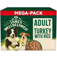 James Wellbeloved Dog Adult Pouch Turkey With Rice 90g x 48