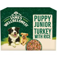 James Wellbeloved Dog Puppy Pouch Turkey 90g x 12