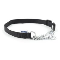 Ancol-Nylon-Check-Chain-Dog-Collar-Size-4-7-Black