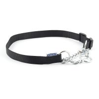 Ancol-Nylon-Check-Chain-Dog-Collar-Size-5-9-Black