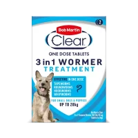 Bob Martin 3 In 1 Flavoured Dewormer for Small Dogs & Puppies 2 Tabs