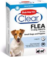 Bob Martin Clear Flea Tablets for Cats, Small dogs & Puppies - 3 tablets