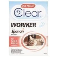 Bob Martin Clear Spot on Wormer for Cats & Kittens